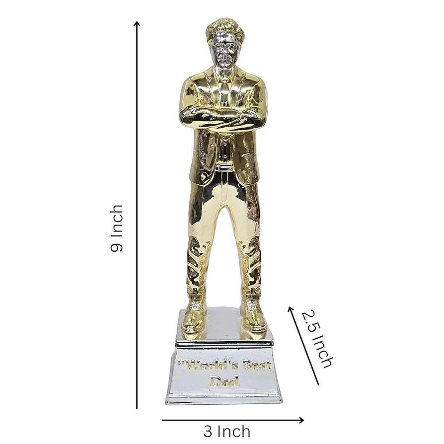 Gold Art India Best Father Figurine Gold & Silver Plated World's Best Father