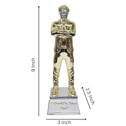Gold Art India Best Father Figurine Gold & Silver Plated World's Best Father