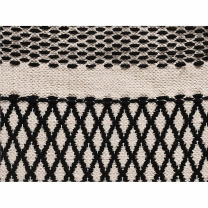 Sashaa World Handwoven Cotton Table Runner Colour Black and White