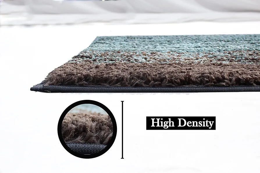 Luxe Home Super Soft Oyster Microfiber Bathroom Mat Non-Slip Bath Mat Colour Burnt Green