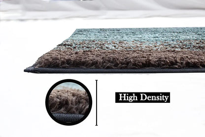 Luxe Home Bath Mat Super Soft Anti Skid Slip Water Soak Washable Oyster Door Mats Colour Burnt Green (Pack of 2)