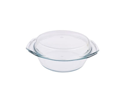 Borosil Oven and Microwave Safe Glass Serving Casserole Bowl With Glass Lid | 1.5 Litres