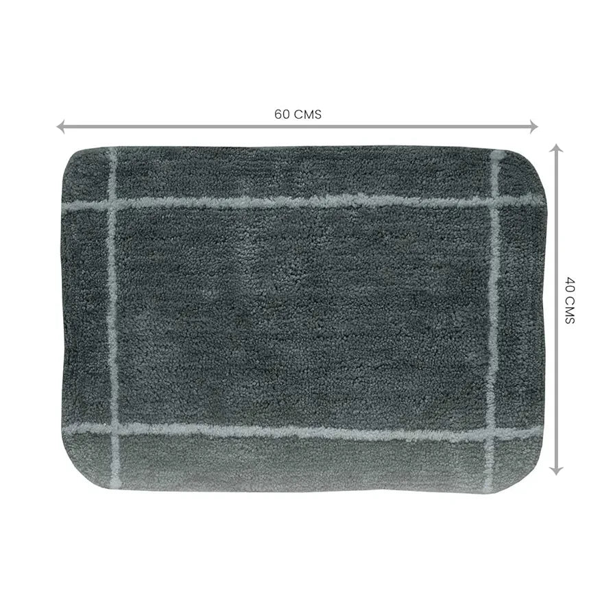 Sashaa World Microfiber Bathmat Colour Light Grey (Pack of 2)