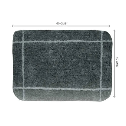 Sashaa World Microfiber Bathmat Colour Light Grey (Pack of 2)