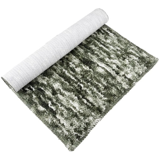 Kuber Industries Door Mat Multi Riyal Doormat Microfiber Entrance Mat Green Colour
