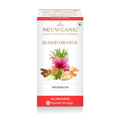 Neuwganic - Blood Orange Infusion Tea Bags - 25 Pyramid Tea Bags