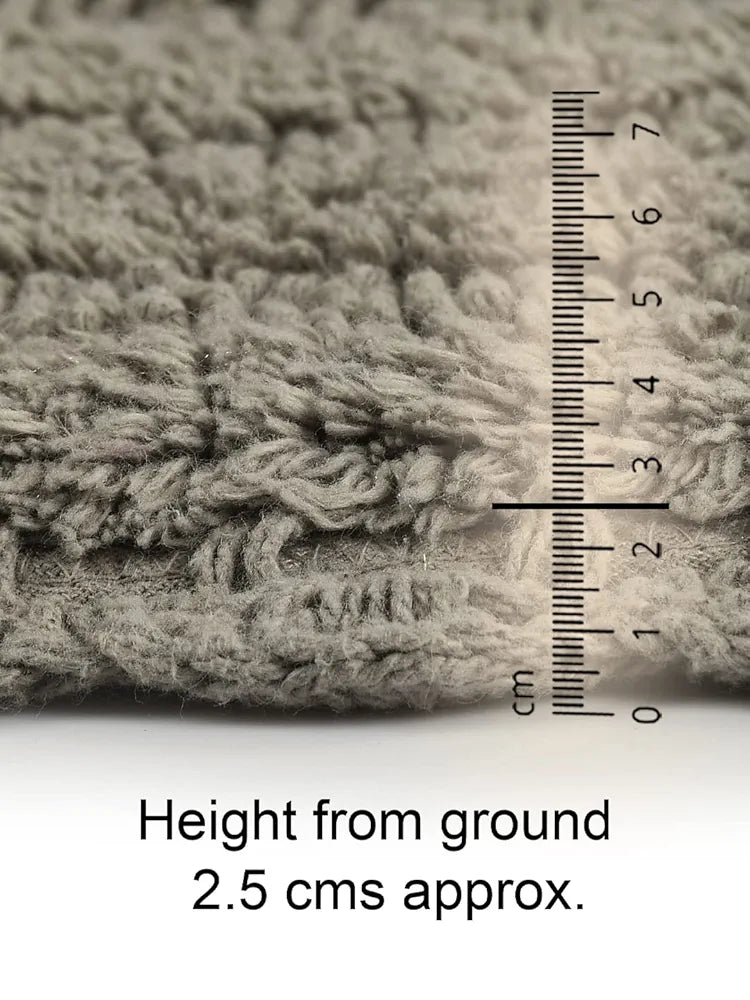 Sashaa World Round Reversible Crochet Bath Mat Cotton & Quick Dry Bath Rug