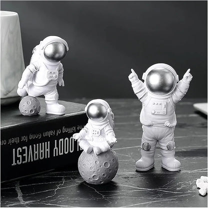 Street27 Resin Astronaut Spaceman Statue Ornament Alphabet Figurine Decors Set Of 3