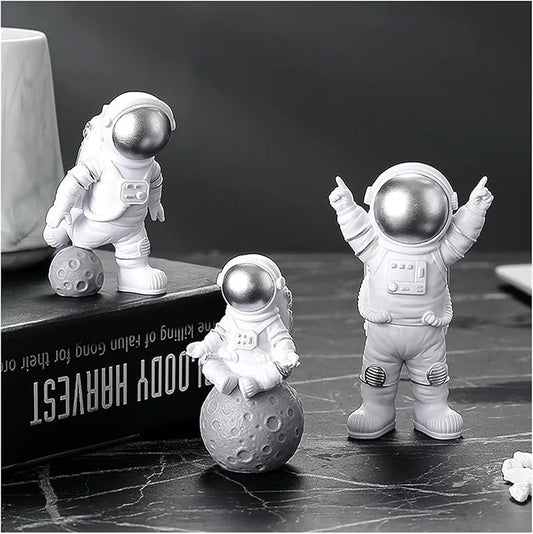 Street27 Resin Astronaut Spaceman Statue Ornament Alphabet Figurine Decors Set Of 3