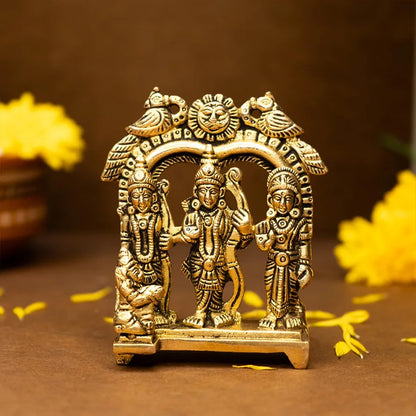 Ekhasa Pure Brass Ram Darbar Murti in Luxury Red Velvet Gift Box God Idols