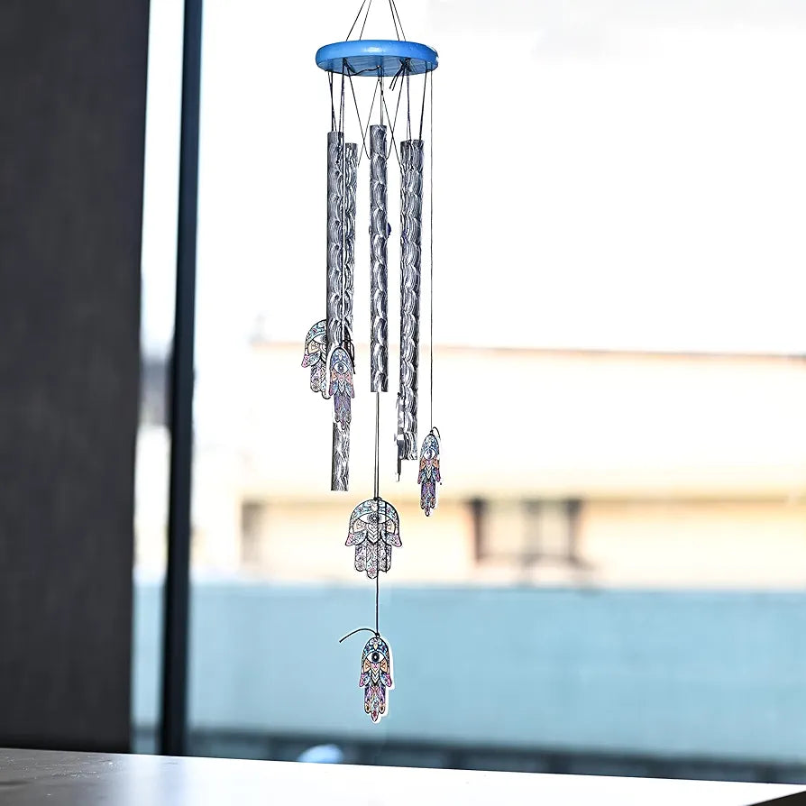 Zaicus Hamsa Hand Wind Chime 23-Inch Wind Chime-014