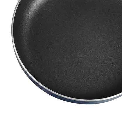 Vinod Zest Aluminium Non Stick Deep Frypan with Glass Lid - 24 cm | 3 Layer Ceramic Coating | 3 mm Extra Thick