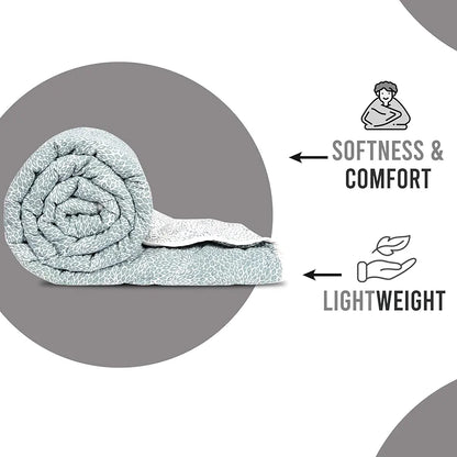 Divine Casa 120 GSM Microfiber Single Bed Comforter Soft & Lightweight Reversible AC Blanket Colour Slate Grey