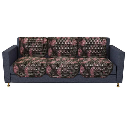 Kuber Industries 5-Seater Sofa Cover for Home Decor Shaded Venus Sofa Cover Set Brown