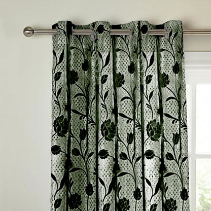 Cloth Fusion Sheer Curtain Door 7 Feet Rose-Grey