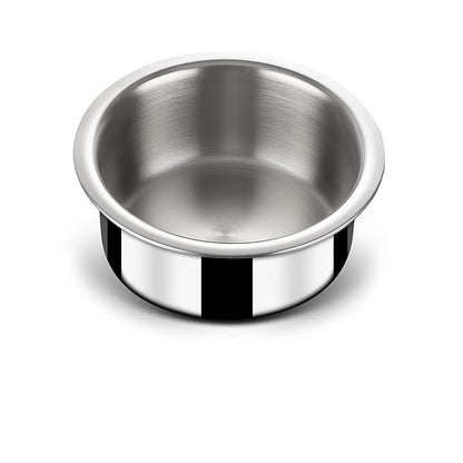 Stahl Triply Stainless Steel Artisan Tope with Lid 14cm, 1.0 Liters - 690 gms