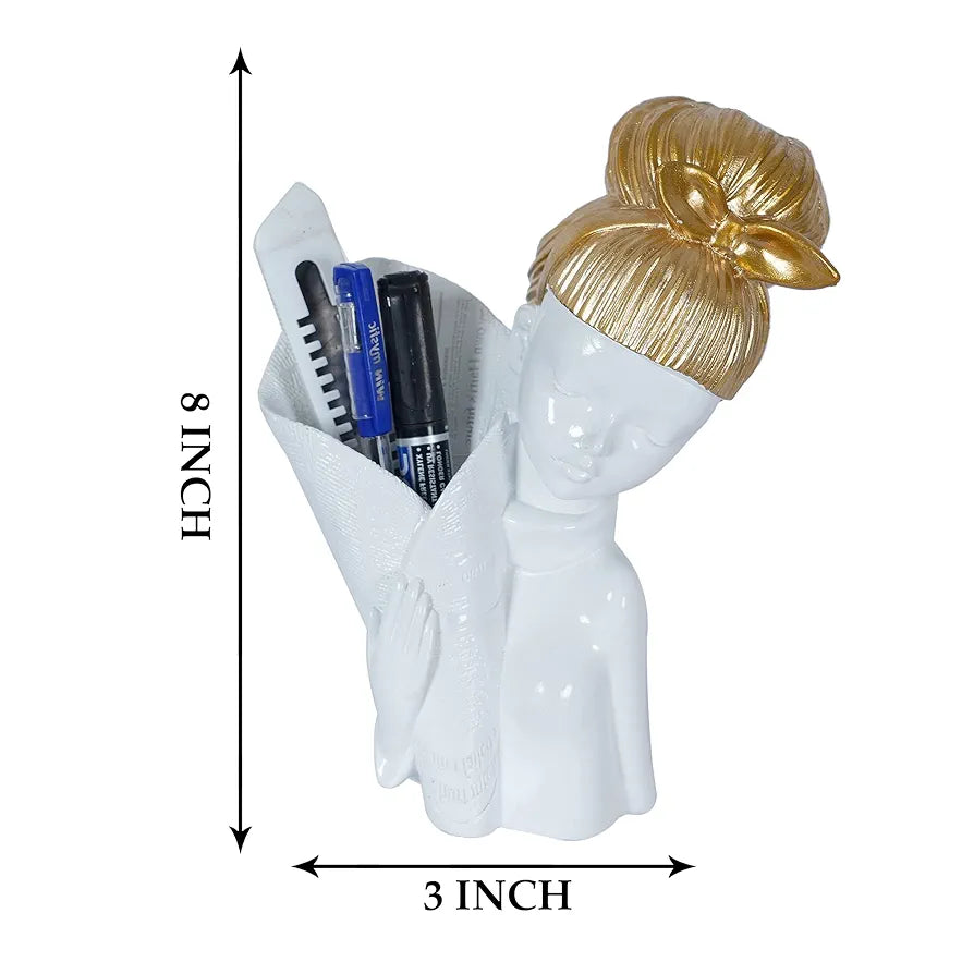 Zart Resin Girl Showpiece for Home Décor Showpiece & Office Decor