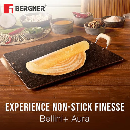 Bergner Bellini Plus Aura 5-layer Non-stick 30cm Pathri Tawa, Flat Rectangle Pathri Tawa