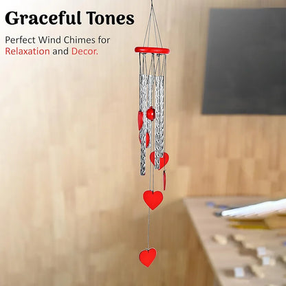 Zaicus Red Heart Wind Chime Wind Chime-017