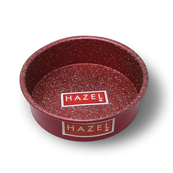 Hazel Non-Stick Cake Mould Heavy Gauge Aluminium Cake Mould Set of 1 Round Shape Red
