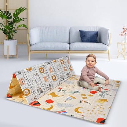 Wembley Baby Play Mat Double Sided Waterproof Floor Mat Playmat for Kids Beige Colour