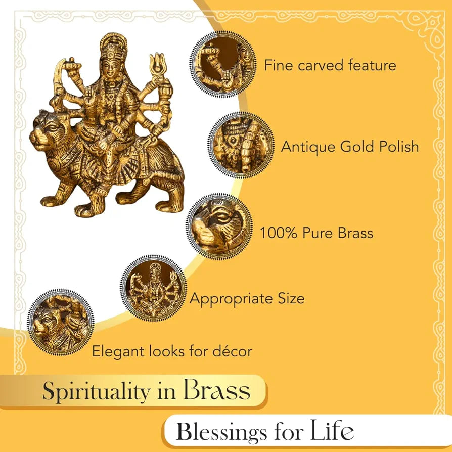Ekhasa Pure Brass Durga Maa Idol Durga Murti Durga Maa