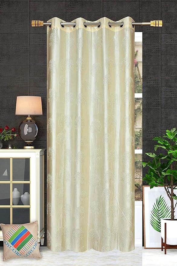 Fresh From Loom Window Floral Blackout Curtains 6 Feet Long High Tenacity Yarn Polyester