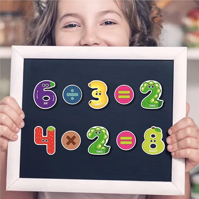 Mini Leaves Magnetic Fridge Magnets Colorful Shape Learning Toy Set for 3 4 5 Year Old Toddler Kids | Numbers