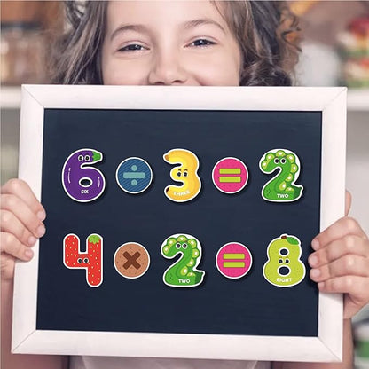 Mini Leaves Magnetic Fridge Magnets Colorful Shape Learning Toy Set for 3 4 5 Year Old Toddler Kids | Numbers
