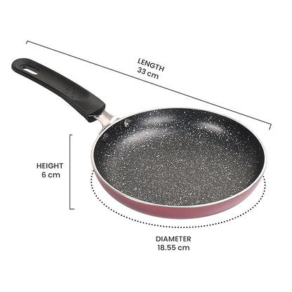 Milton Pro Cook Non Induction Granito Fry Pan, 18 Cm Frying Pan - 330 gms