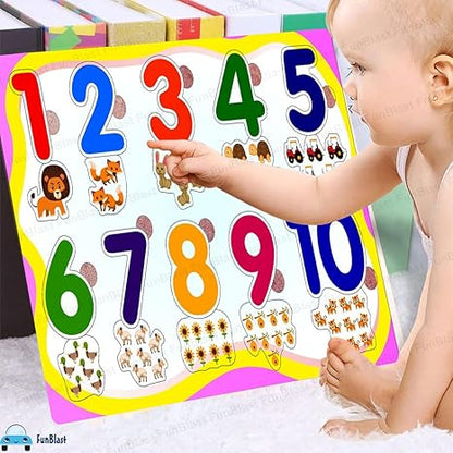 FunBlast Set of 6 Puzzles Wooden Puzzle for Kids Wooden Colorful Learning Educational Board