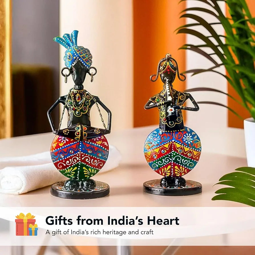 Ekhasa Nostrae Metal Show Pieces Rajasthani Musican Couple 1