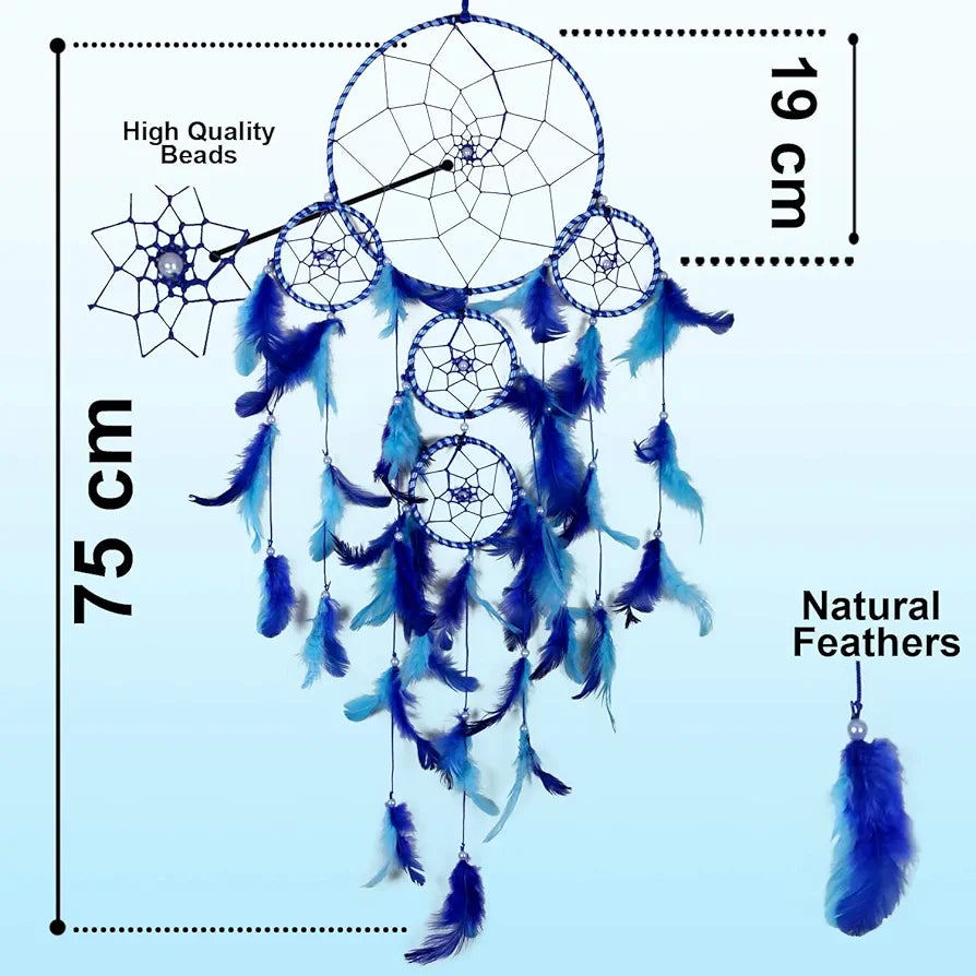 Dream Catcher Traditional Indian Dreamcatcher Wall Art Big Blue