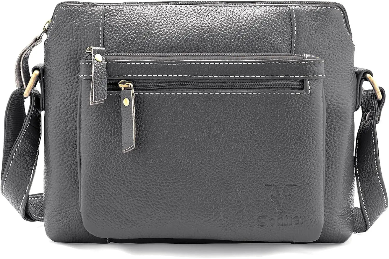 Goatter Genuine Leather 9" Inch Sling Cross-Body Bag For Women's