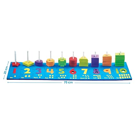 Imagimake Junior Abacus Learn Number Shapes & Colours Abacus for Kids Educational toys