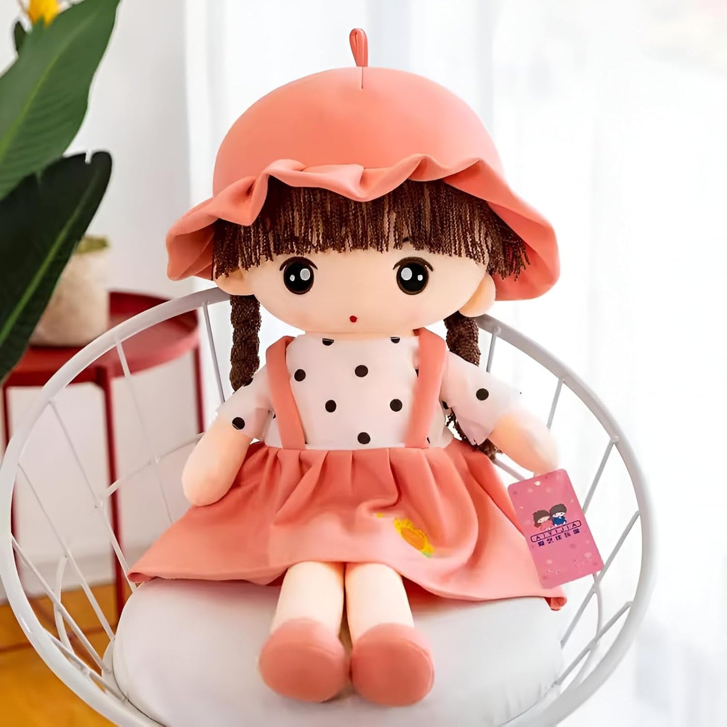 Tickles Princess Rag Soft Doll with Hat Stuffed Plush Toy for Kids Girls 35 cm
