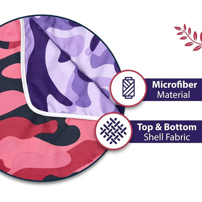 Divine Casa 120 GSM Microfiber Single Dohar Soft & Lightweight Throw Blanket Camouflage Pattern Wild Orchid