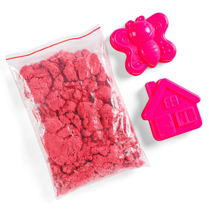 Play Nation Premium Sand Kit With 2 Shape Moulds for Kids Pink Colour