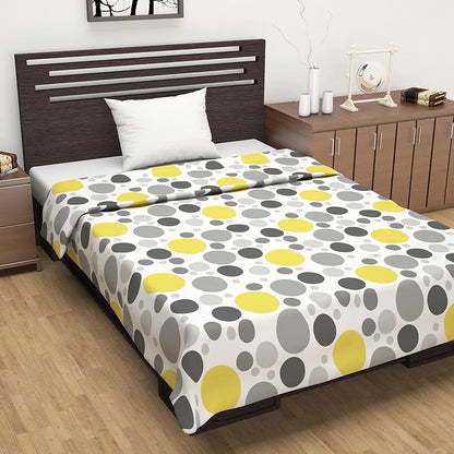 Divine Casa 100% Cotton All Season Calming Patch Single AC Dohar Blanket Lightweight for Winter Traveling  Quarry TC - 120