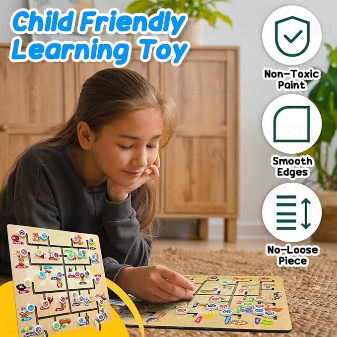 Wembley 3 in 1 Wooden Alphabet Puzzle for Kids