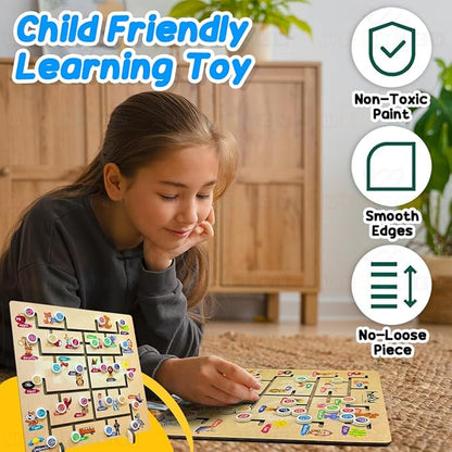 Wembley 3 in 1 Wooden Alphabet Puzzle for Kids