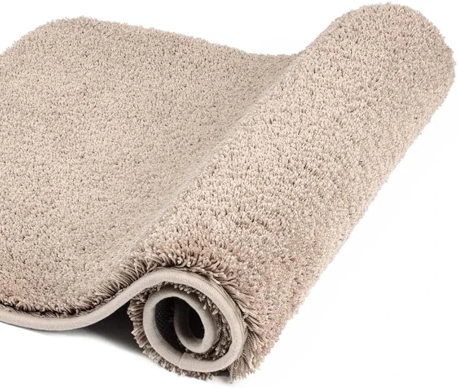 Ishro Home Premium Fuzzy Shag Carpet for Hall Rugs for Living Room Carpets for Living Room Colour Elegant Beige