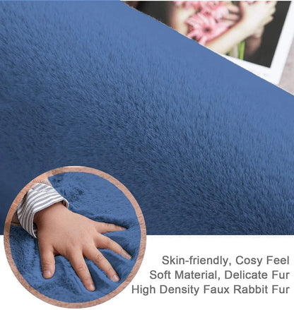 Luxe Home International Ruffle Floor Rug 3 X 5 FtColour Blue
