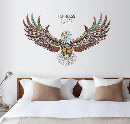 Jaamso Royals New Eagle Wings Large Pvc Vinyl Self Adhesive Wall Sticker for Home