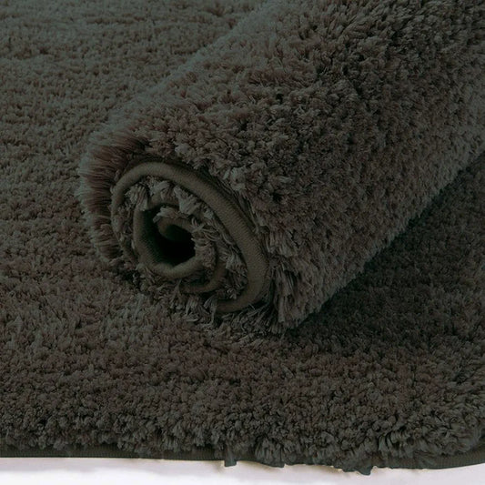 Luxe Home International Microfibre Rectangular Bath mat Super Soft Anti Skid Newman Mats For Bathroom Arabic Colour Coffee