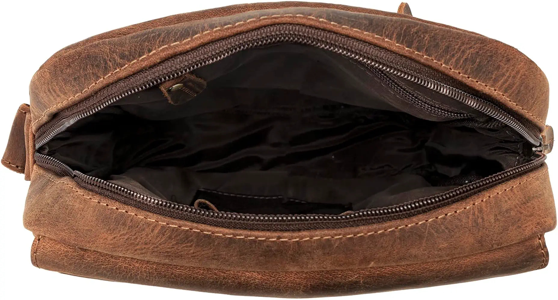 Goatter Genuine Leather Multi Pocket 9" Inch Messenger Sling Bag For Unisex