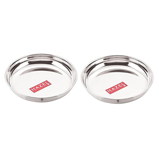 Hazel Premium Steel Serving Plate Set of 2 19 cm X 2 cm