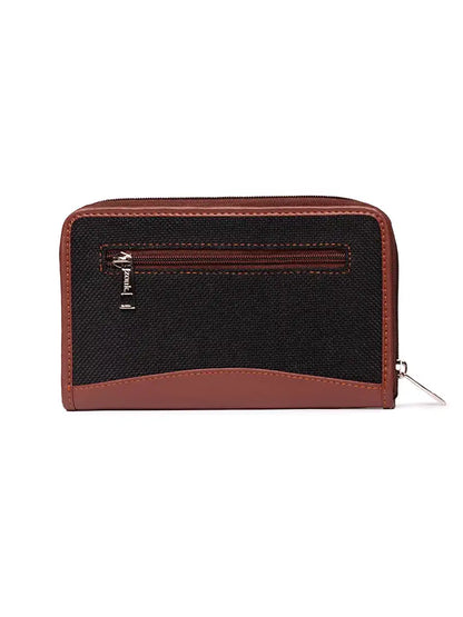 Zouk Wallets for Women Handmade Wallets for Females Vegan Leather and Jute