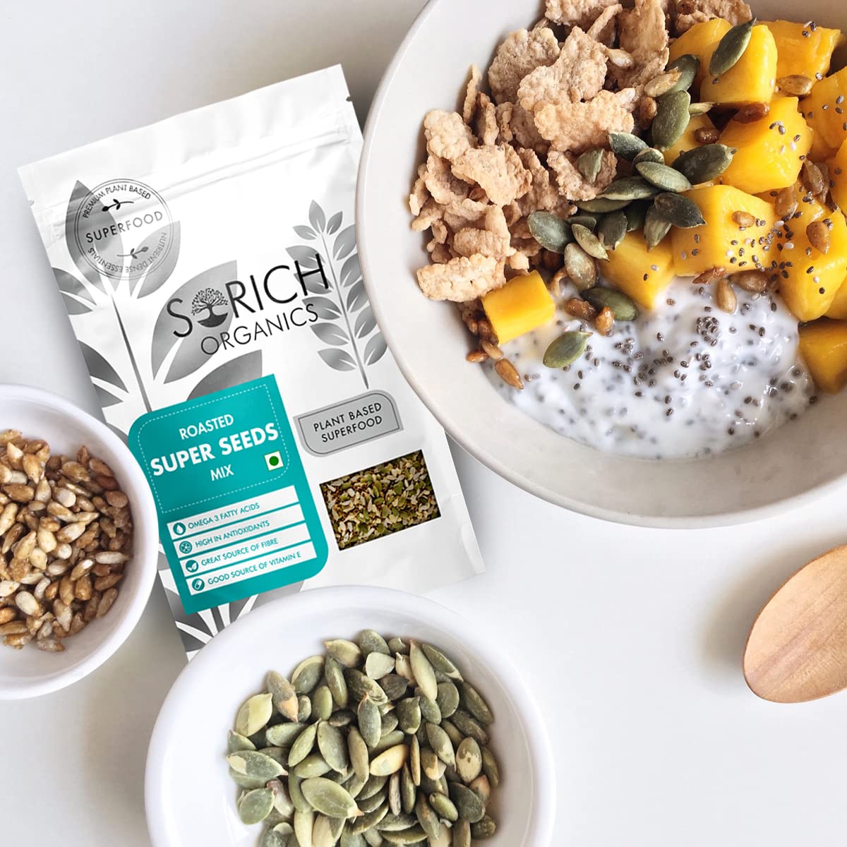 Sorich Organics Roasted Super Seed Mix for Eating - 200 gms