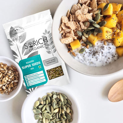 Sorich Organics Roasted Super Seed Mix for Eating - 200 gms